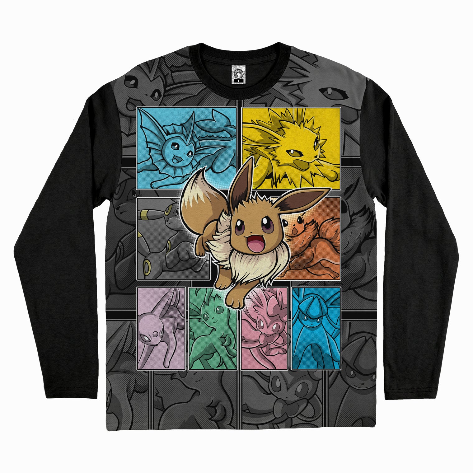 Polera Manga Larga Eevee Evolutions