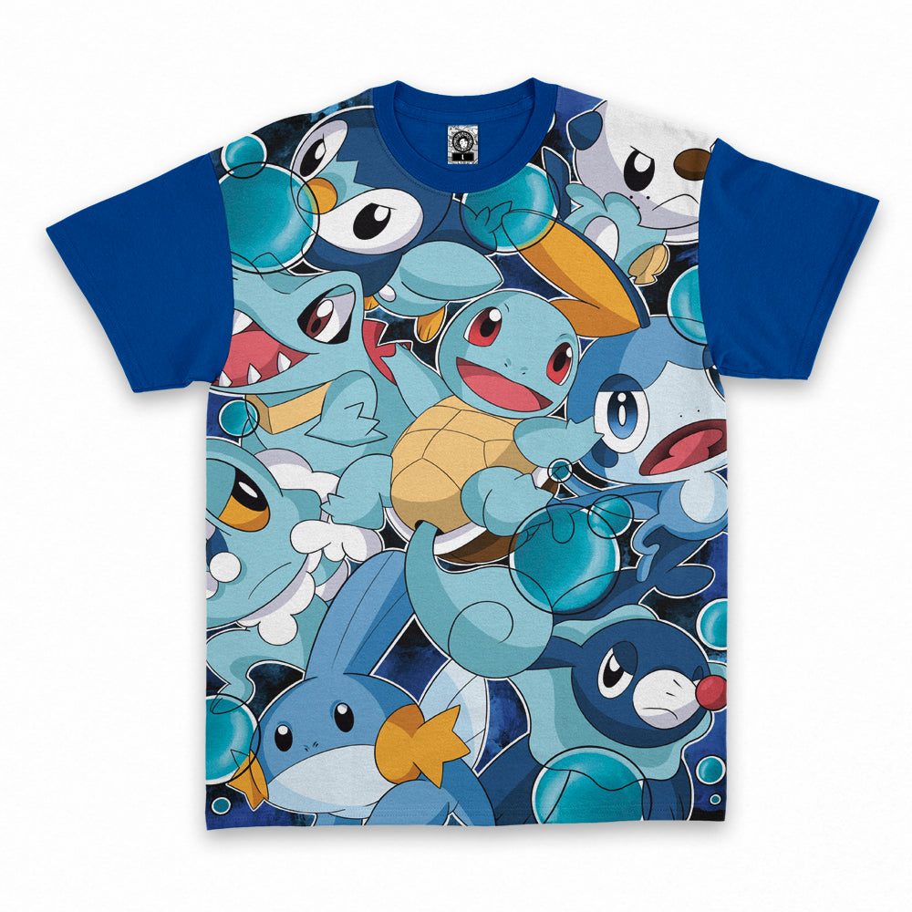 Polera Pokemon Iniciales Tipo Agua