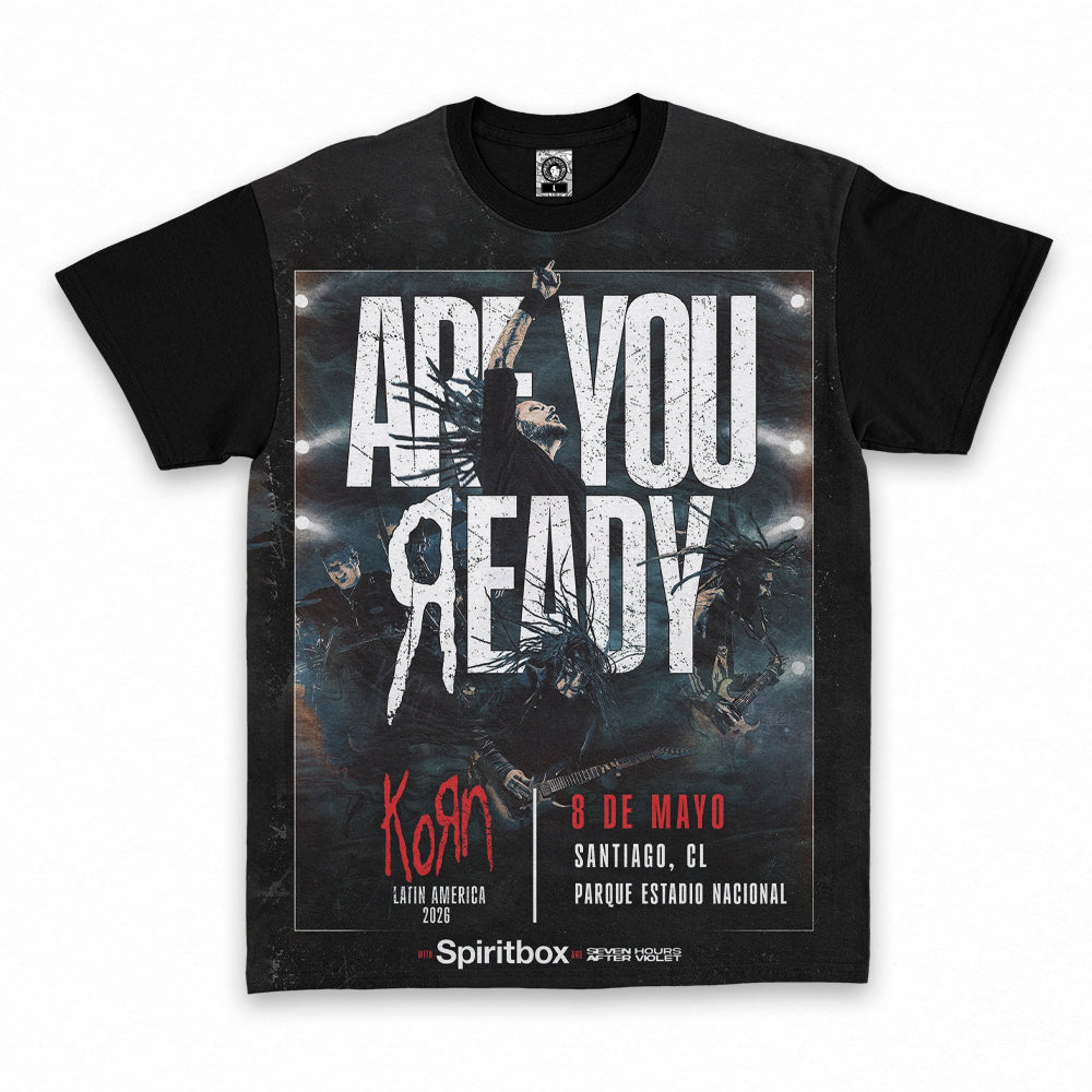 Polera Korn "Are You Ready" Santiago 2026