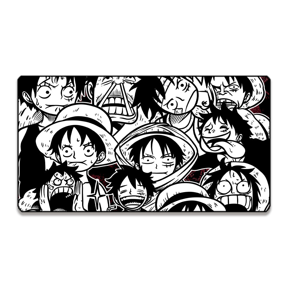 Mousepad / Playmat de One Piece: Luffy Faces