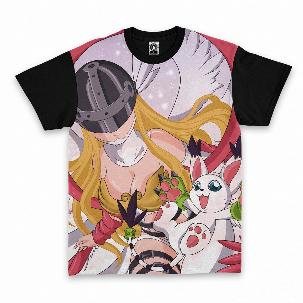 Polera Digimon Gatomon y Angewomon