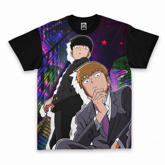 Polera Mob Psycho 100: Shigeo Kageyama y Reigen Arataka