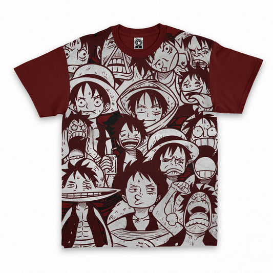 Polera One Piece: Luffy Faces