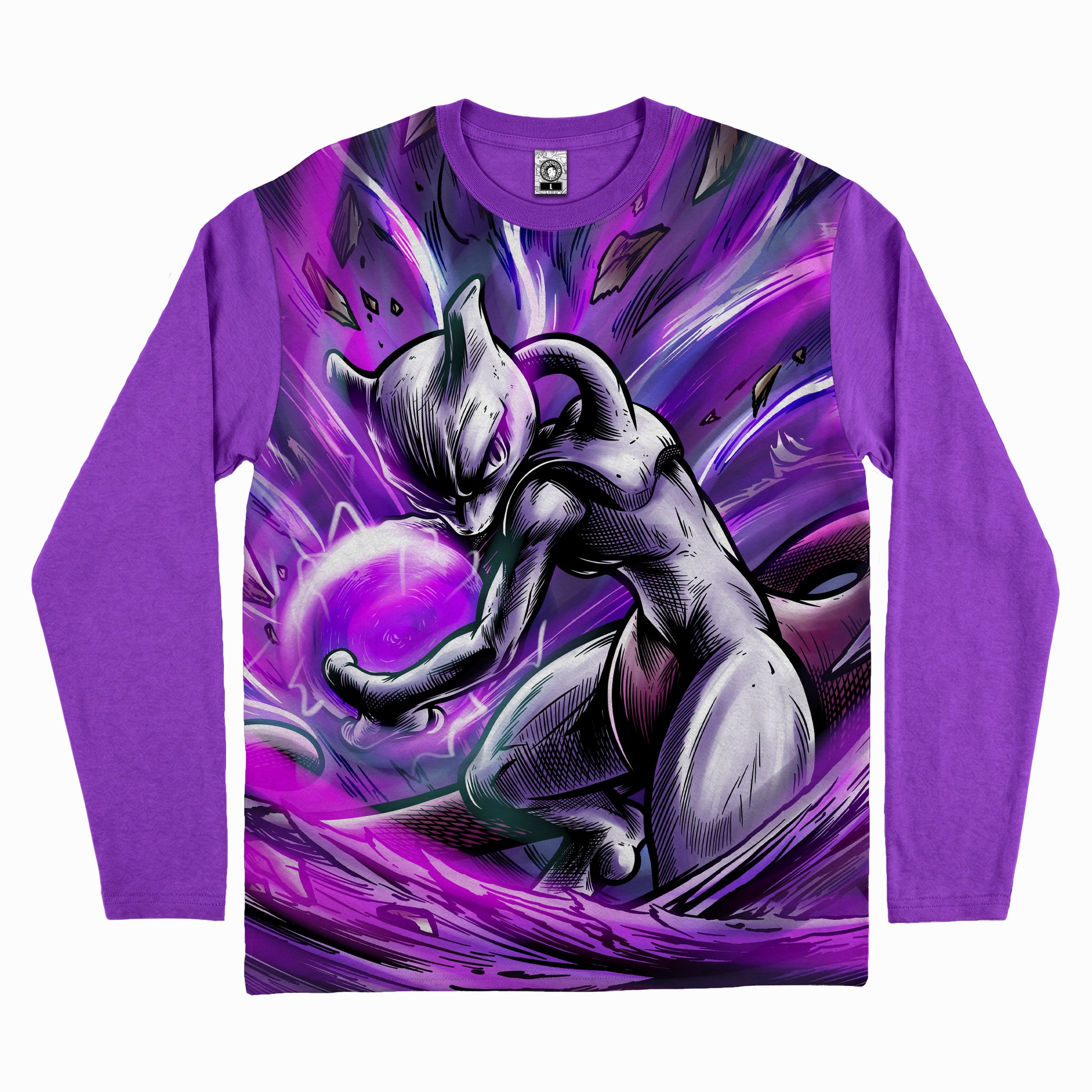 Polera Mewtwo (Manga Larga)