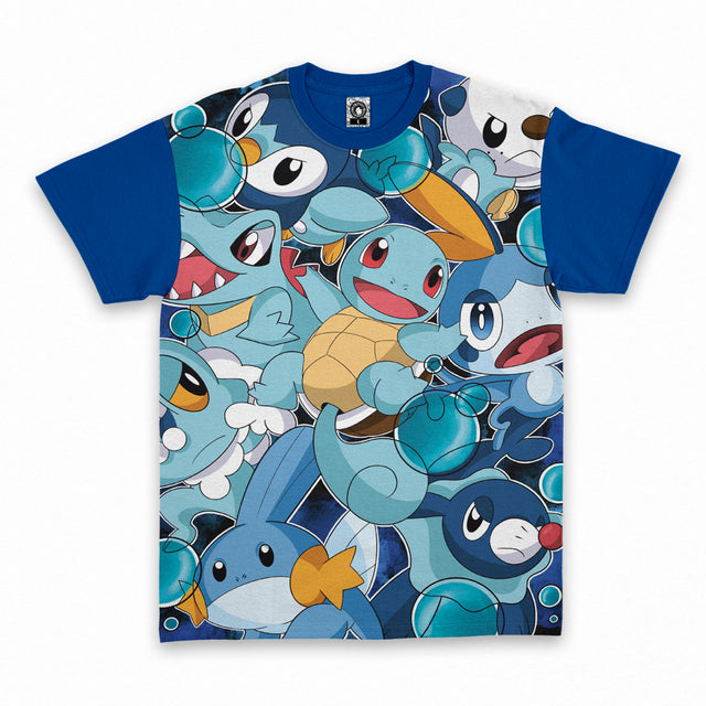 Polera Pokemon Iniciales Tipo Agua
